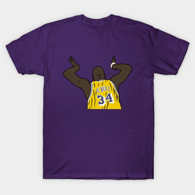 Shaq Celebration T-Shirt by rattraptees